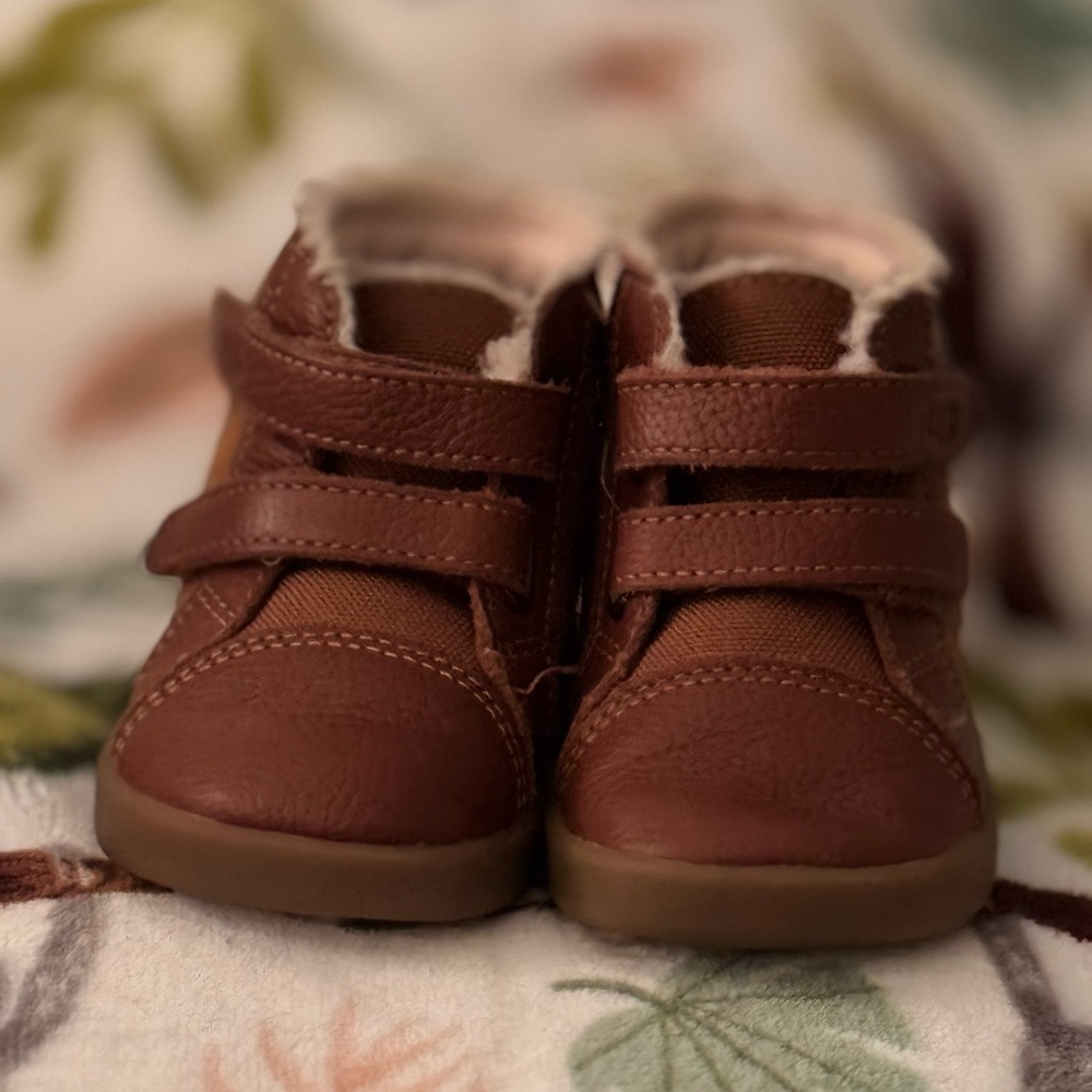 UGG Brown Toddler Boots with Velcro Closure
